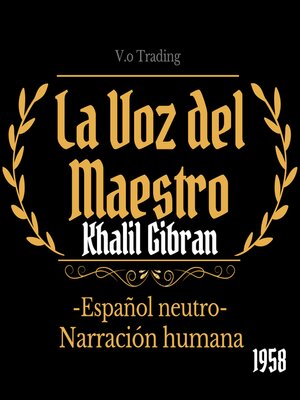 La voz del maestro - Audiobook